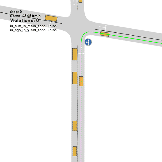 PlanT 2.0 takes the prohibited branch at a direction sign.