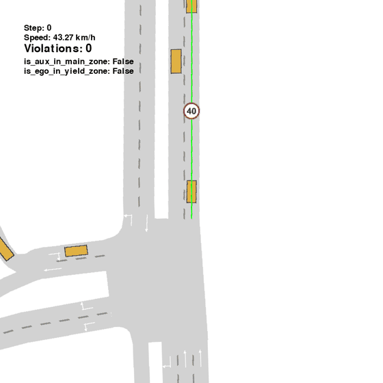 Rule-supervised PlanT 2.0-FT slows down under the speed limit.